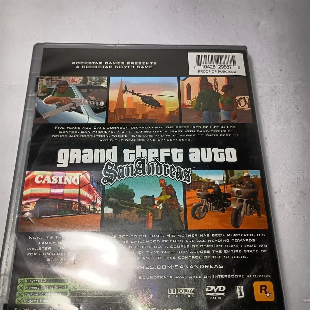 Grand Theft Auto San Andreas Platinum Hits - Microsoft Original Xbox No Manual